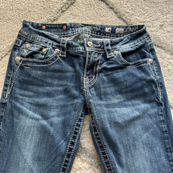 Miss Me Jeans signature boot low rise embellished embroidered pockets sequin 28 - Picture 4 of 9